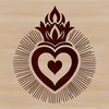 Stylized Sacred Heart Vector Design A stylized illustration of a Sacred Heart icon in vector format.