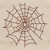 A delicate, intricate vector design of a spider's web, suitable for various digital formats including PDF and DXF.
