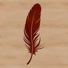 A simple feather illustration created as a scalable vector graphic.