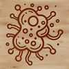 Close-up illustration of a single bacterial cell with detailed features, suitable for graphic design projects.