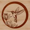 Floral Branch Bird Perch A colorful illustration of a hummingbird perched on a floral branch, suitable for vector design and digital crafting.
