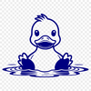 Quacking Good Vector Graphics Duck A simple line art illustration of a duck, suitable for use as vector graphics in digital designs.