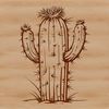Tall Prickly Plant Vector Graphic A single, tall cactus plant with sharp spines, suitable for vector art designs.