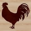 Free Vector Cockerel Art A graphic illustration of a rooster standing on the ground, representing farm animals.