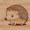 Quilled Cutie Vector Graphic A small mammal with sharp quills and a cute face, depicted as a vector graphic.