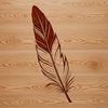 A high-quality digital design of a single feather with clean lines and smooth edges.