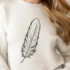 Beautiful Single Feather Vector A single feather with intricate details and smooth lines.