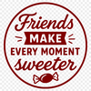 Heartfelt Friendship Messages Illustration Friendship quote illustration created as a vector graphic for personal or commercial use.