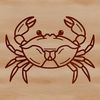 A realistic illustration of a wild crab, suitable for vector art and design projects.