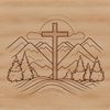 Traditional Cross Design Vector Close-up of a traditional crucifix design with intricate details.