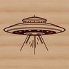 Futuristic Spacecraft Design Vector A futuristic spaceship design, ideal for vector art and cutting machine projects, such as Cricut or laser cutter use.