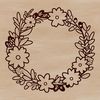 A decorative floral wreath design made from vector shapes, suitable for digital cutting machines and Cricut projects.