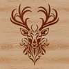 A detailed illustration of a wild deer's head, suitable for vector design and cutting machine use.