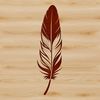 A high-quality vector illustration of a feather, suitable for digital and print projects.