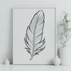 Free SVG Delicate Feather Graphic A delicate illustration of a single bird's feather, suitable for vector design projects.