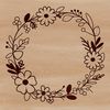 An SVG illustration of a decorative floral wreath, ideal for digital designs.