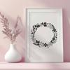Intricate Floral Decoration A stylized floral wreath made from intricately designed elements.