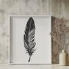 Stylized Feather Clip Art Design An editable digital template featuring a stylized feather design for various artistic uses.