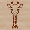 Stunning Giraffe Illustration A high-quality illustration of a giraffe, suitable for various digital applications and cutting machines.