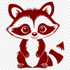 Beautiful Raccoon Silhouette A high-quality SVG graphic of a raccoon with clean lines and sharp details.