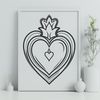 SVG Sacred Heart Design SVG illustration of the Sacred Heart, a classic religious symbol.