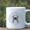 An intricately detailed illustration of a spider's web, suitable for digital design projects.