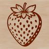 Strawberry Vector Artwork A digitally created illustration of a ripe strawberry in vector format.