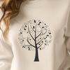 Vector Tree Design for Digital Crafting A stylized tree graphic designed as vector art, suitable for digital cutting machines and laser cutters.