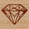 Stylized Diamond Icon SVG A stylized diamond icon created in a scalable format for various uses.