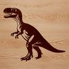 A prehistoric dino illustration rendered in vector art style.