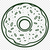 Free Vector Dessert Clip Art A vector illustration of a circular donut dessert with a flat base.
