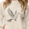 Free Dove Clip Art for Personal Use A detailed illustration of a white dove in flight, suitable for vector art designs.