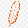 Free Digital Feather Clip Art Design A detailed digital illustration of a feather in vector format.