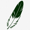 Single Bird Feather Graphic A high-quality vector illustration of a single bird's feather.