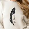 High-Quality Feather SVG Design File A high-quality illustration of a single feather in vector format.