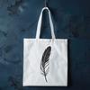 Vector Feather Design Close-Up A close-up illustration of a single bird's feather, suitable for clip art and vector design.