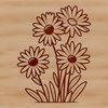 Simple Yellow Petal Flower Art A simple illustration of a white daisy flower with yellow petals.