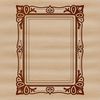 A digital graphic representation of a standard picture frame with clean lines and precise edges.