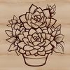 Beautiful Succulent Vector Image An intricately designed vector image of a succulent plant with textured foliage.