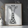 Spotted Savannah Mammal Vector A tall, spotted mammal native to Africa, depicted in vector format.