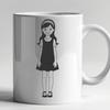 Beautiful Girl Clip Art Cartoon girl graphic designed with scalable lines