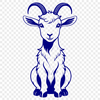 Cute Goat SVG Clip Art Free Download An illustration of a goat on a farm setting.