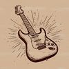 Beautiful Guitar Illustration SVG A detailed illustration of a guitar with intricate design elements, suitable for vector art and design projects.