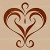 A simple red heart shape with rounded edges and smooth lines, suitable for vector design.