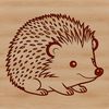 A detailed, hand-drawn hedgehog illustration in vector format, suitable for various digital and craft applications.