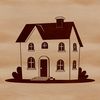 A simple outline illustration of a single-family home.