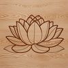 Eastern Bloom Illustration A stylized illustration of a lotus flower, often associated with Eastern spiritual traditions.