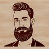Male Figure Silhouette with Beard A simple vector illustration of a male figure with a beard.