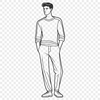 Vector Man Design Template A simple illustration of a male figure in vector format, suitable for digital design.