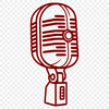 Vector Microphone Design A digital illustration of a microphone, designed as vector art for flexible editing and customization.